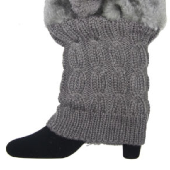 WARM & STYLISH! Faux Fur Trimmed Leg Warmer - Picture 3 of 5